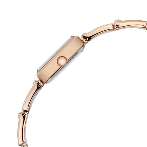 Titan Raga Unlocked Quartz 3 Hand Shaped White Mother of Pearl Dial, IP Rose Gold Strap Watch for Women - 2828WM01F