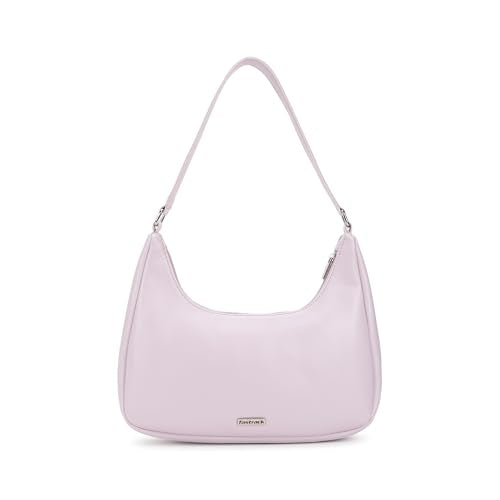 Fastrack Quilted Crush Shoulder Bag | Faux-Leather Women’s Bag | Zipper Closure with Silver Strap Accents & Utility Pockets | Gifts for Women