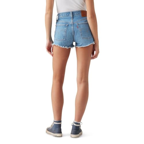 Levi's Women's Premium 501 Original Shorts (Also Available in Plus), Athens Mid Short - Medum Indigo, 34