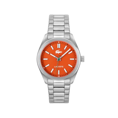 Lacoste Monceau Qtz Basic Orange Round Dial Men's Watch|Stainless Steel Material|Multi Color Band - 2011353