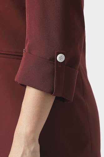 Women Maroon Solid Blazer