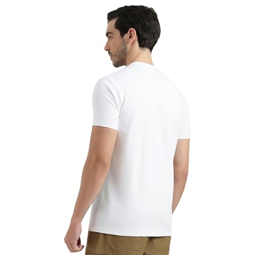 United Colors of Benetton Regular Fit Round Neck Solid T-Shirt (Size : 3XL) - 26P3ZSTJ3525I101 White