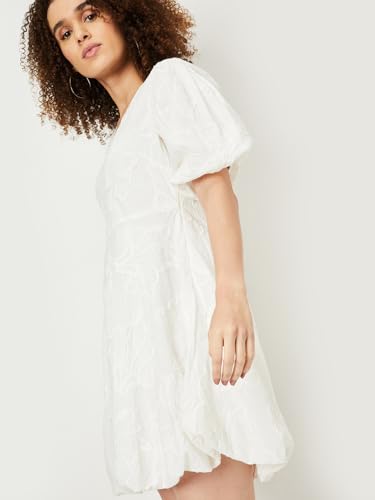 Max Women's Pure Cotton Modern Midi Dress (ST47004OFF White_Off