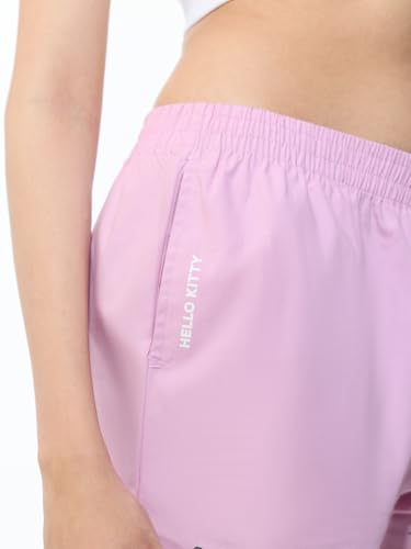 The Souled Store Hello Kitty: Pretty Kitty Women and Girls Elastic Waistband Pink Graphic Printed Cotton Regular Fit Lightweight Everyday All-Season Comfortable Lounge Boxer Shorts