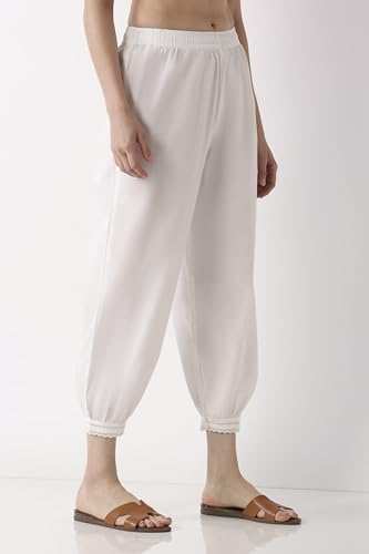 Biba Women White Cotton Salwar_S