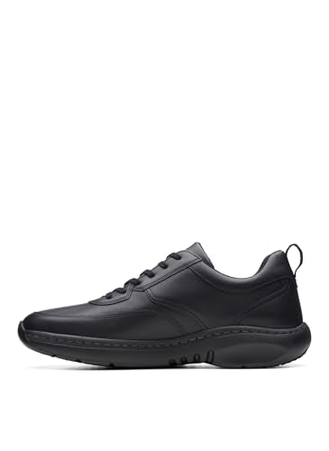Clarks Mens Clarkspro Lace, Black Leather, 10.5