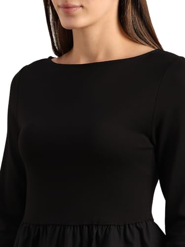 VERO MODA Women's Fit and Flare Black Dress