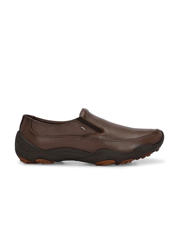 HITZ Tan Leather Casual Shoes for Men's