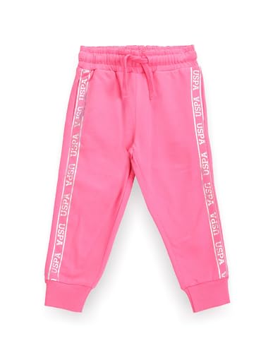 U.S. POLO ASSN. Girls Drawstring Waist Joggers Light Pink