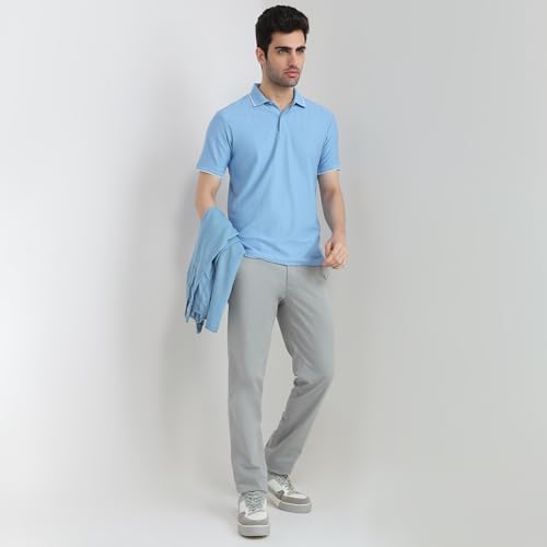 Park Avenue Blue Structure Pattern Men T-Shirt