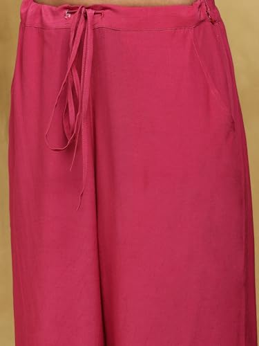 Ritu Kumar Teal Printed Viscose Kurta With Pant And Dupatta