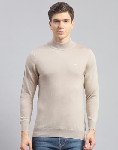 Monte Carlo Shell Solid T Neck Pullover | Warm Woolen Pullover for Men | Soft Comfortable Knitted Winter Wear Sweater for Men's