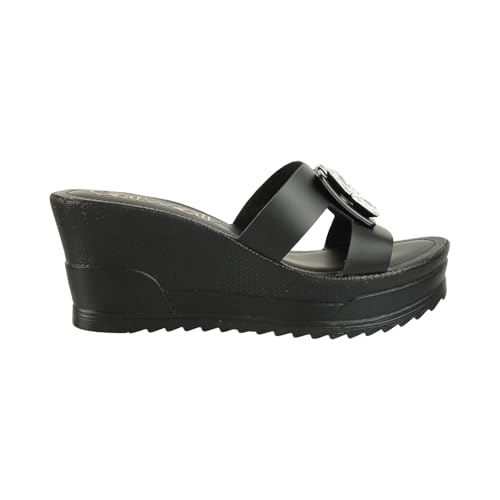 Catwalk Women Stylised Wedges Slip-On 10792 (Black-5)