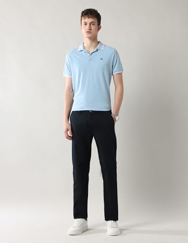 Arrow Sport Men's Textured Autoflex Trousers Navy