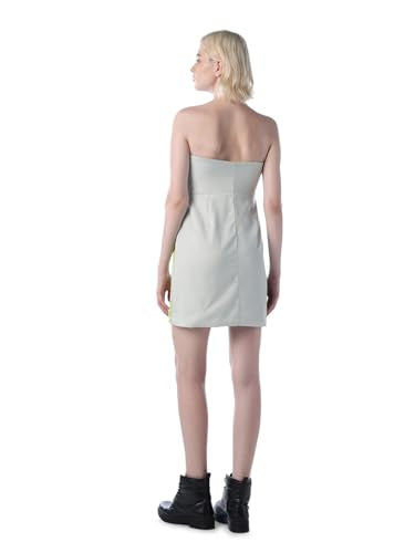 ONLY Women's Abstract Print Fit and Flare Blue Dress