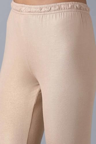 W for Woman Pale Beige Knitted Churidar_24CRW1094-46971_M