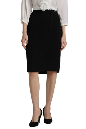 Allen Solly Polyester Western Skirt Black