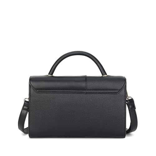 Fastrack Boldlock Satchel Bag | Women’s Faux-Leather Handbag | Top Handle & Detachable Strap | Magnetic Flap + Zipper Closure | Everyday Casual & Work Carry