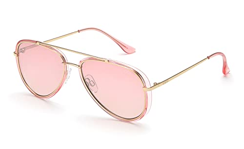 IDEE 100% UV protected sunglasses for Women | Size- Large | Shape- Aviator | Model- IDS2642C4SG