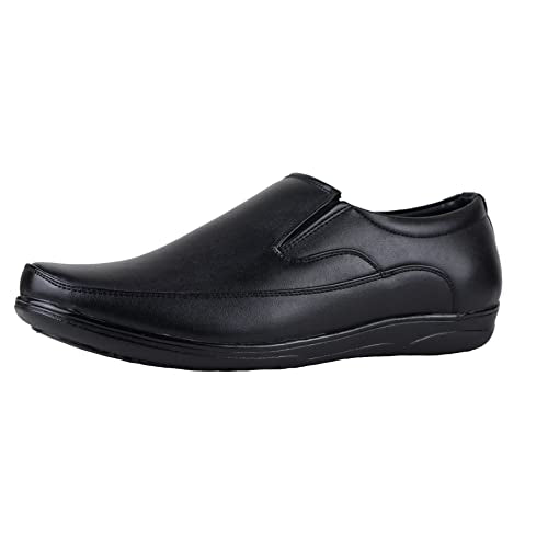 HIKBI Men's Genuine Leather Formal Shoes/Office Shoe/Casual/Bussiness (UK Footwear Size System, Adult, Men, Numeric, Medium, 10) Black