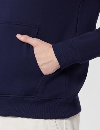 Wildcraft Men Sierra Solid Cotton Blend Hooded Casual Sweatshirt, Full Sleeve - Regular fit, Navy Blue, Medium