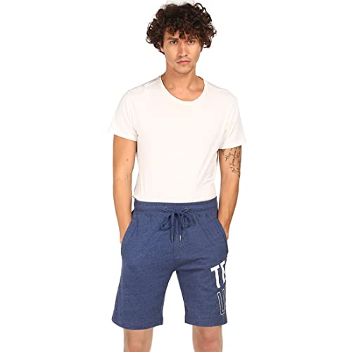 US Polo Association Men's Lounge Shorts (I676-433-PL-M_Denim Melange_Medium)