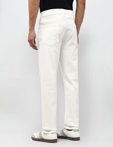 U.S. Polo Assn. Denim Co. Men's Harold Slim Straight Fit White Jeans (UDJEN2024_White_40)