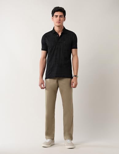 Arrow Men's Regular Fit Polo Shirt (ARAJTS3859_Black