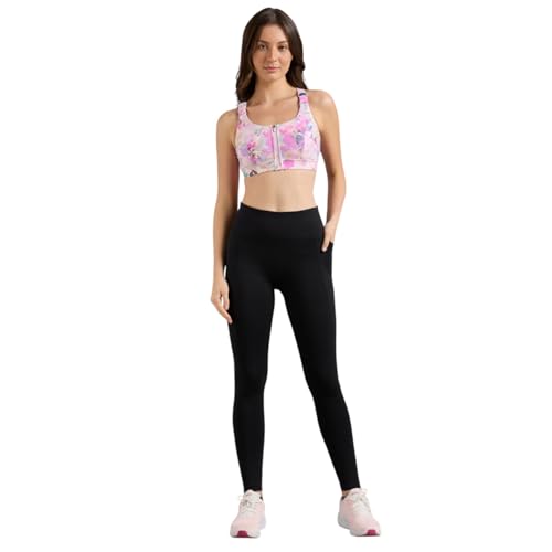 Skechers Women Basic Cotton Branded Black Leggings