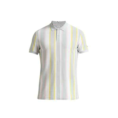 Pepe Jeans Men's Striped Regular Fit T-Shirt (PM542194_Sky Blue