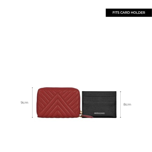 Miraggio Nora Quilted Zip Around Wallet for Woman | 3 Compartment Women Wallet | Gift Items for Women