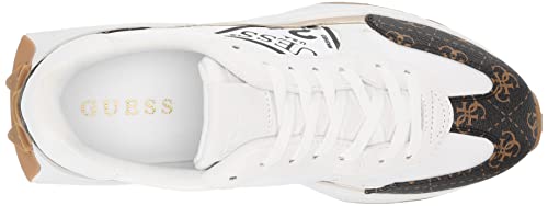 Guess Women's Calebb3 Trainers, White Brown 145, 7 UK