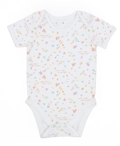 Mi Arcus Cotton Baby Rompers/Bodysuits/Jumpsuit for Boys and Girls Cancerian Unisex Onesie - Showering Love (Pack of 2) (6-9 Months)