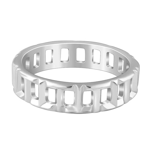 GIVA 925 Silver Windowpane Ring For Him,Indian - 17| Gifts for Men & Boys | With Certificate of Authenticity and 925 Stamp | 6 Months Warranty