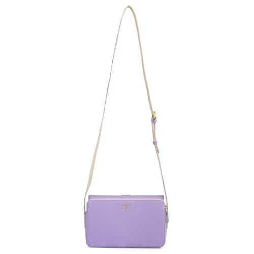 Da Milano Leather Sling Bag for Women - Purple (00176B)