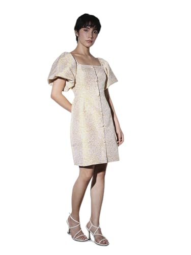 ONLY Women's Self Design Fit and Flare Assorted Dress