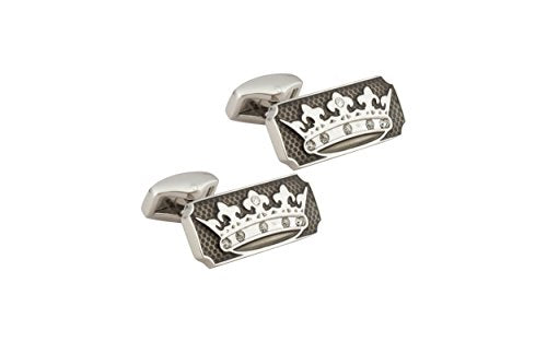 Knighthood Swarovski Inspired Royal Crown Cufflinks