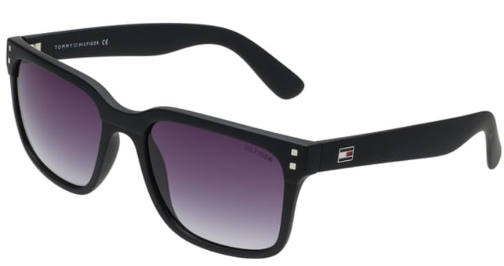 Tommy Hilfiger men's Matte Black Square Sunglasses TH1597 C2