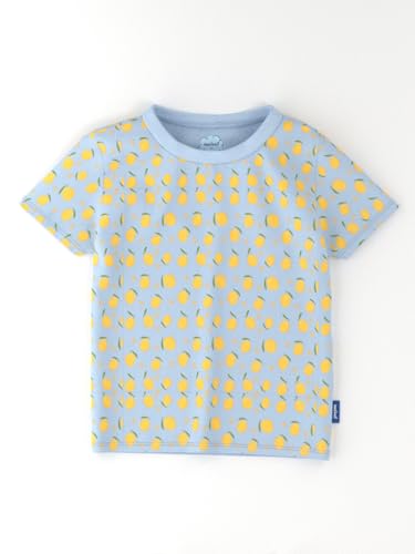Nautinati Girls’ Mango and Lemon Print Cotton T-Shirts | Pack of 2 T-Shirts for 2 to 10 Years