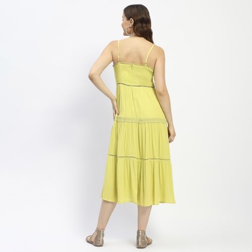 Madame Green Cotton Tiered Cami Dress