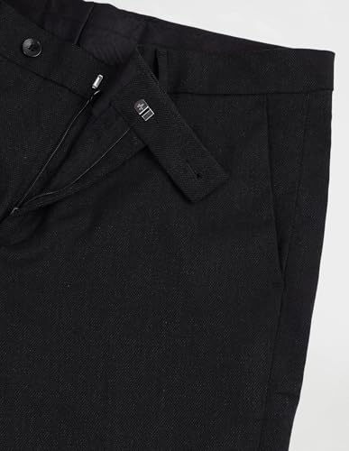 Arrow Dobby Tailored Fit Trousers Black