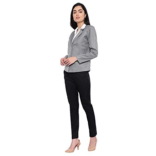 Blue Ronin Stylish Regular Fit Stylish Formal Blazer for Women's Grey_S