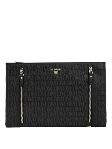 Da Milano Genuine Leather Black Clutch (1458S-B) (Small)