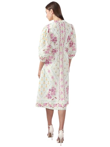 VERO MODA Women's Fit and Flare White Dress