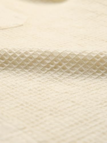 The Souled Store Eggshell White Men and Boys Short Sleeves Collared Neck Button Front Regular Fit Cotton Textured Shirts