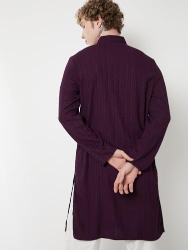 Max Men's Rayon Regular Kurta (TSSLGPA2503NS_Wine