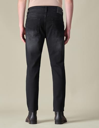 U.S. Polo Assn. Denim Co. Men's Comfort Cropped Fit Black Jeans (UDJENOE3053_Black_36)