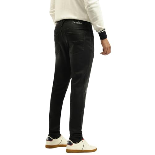 United Colors of Benetton Solid Slim Tapered Fit Jeans (Size: 30)-25A4MBOO5002I901 Grey