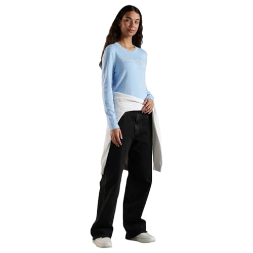 Tommy Hilfiger Regular Fit Cotton Round Neck Sweater Blue