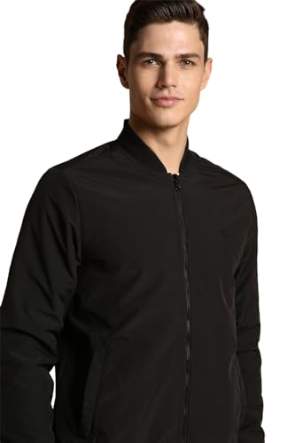 Allen Solly Men Black Solid Full Sleeves Casual Jacket